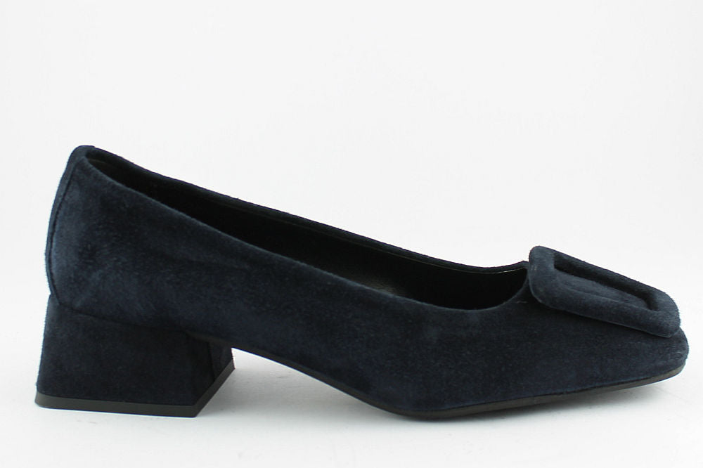 'Sharon' Navy Suede Court