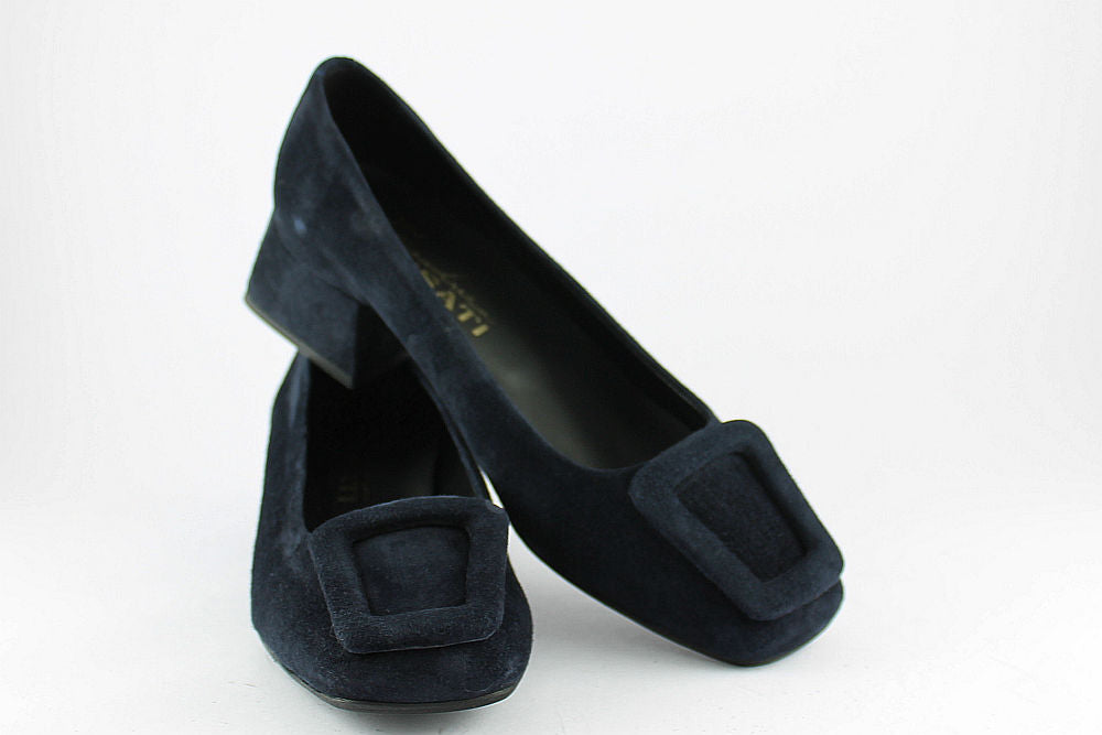 'Sharon' Navy Suede Court