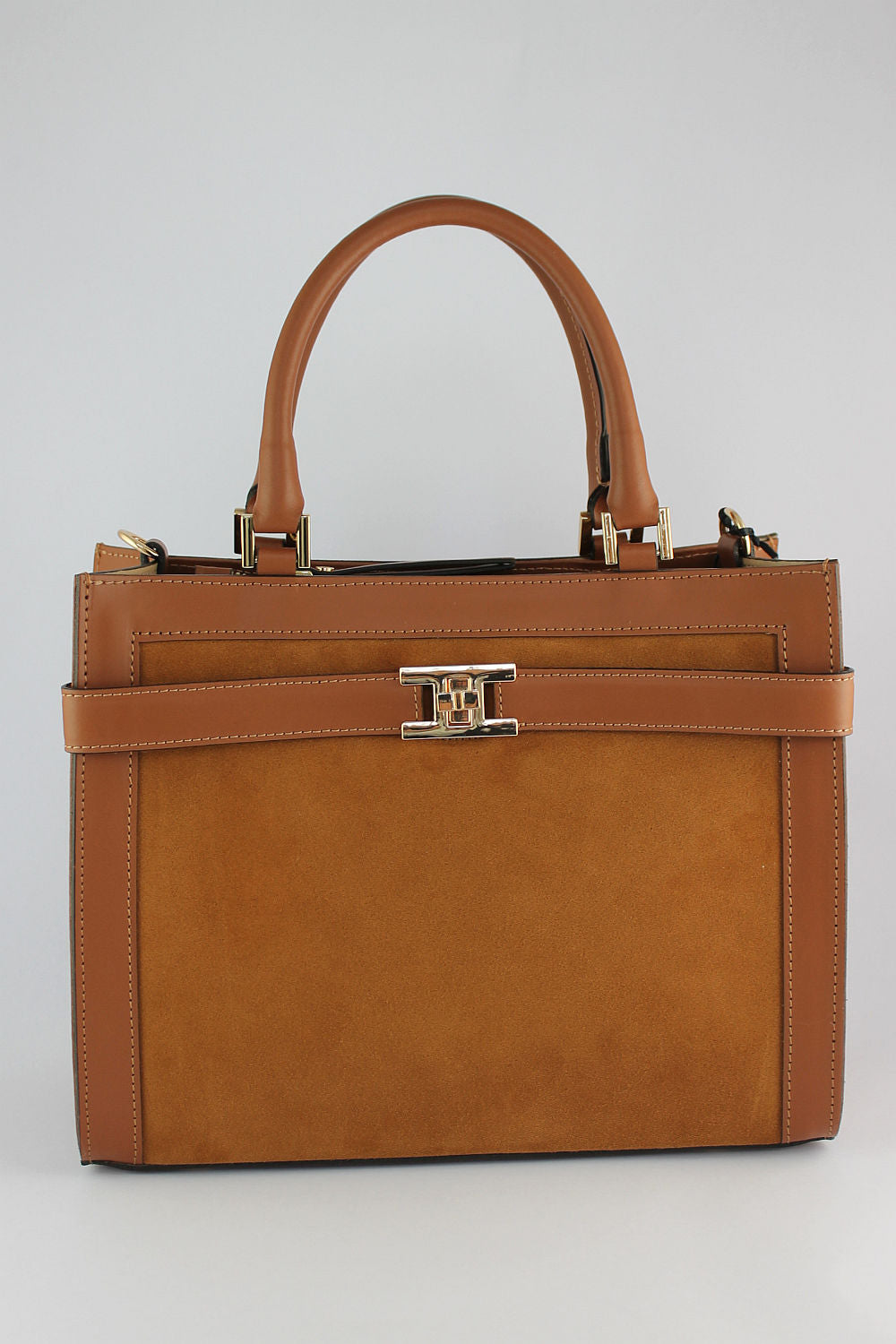 'Rochelle' Toffee Suede Handbag