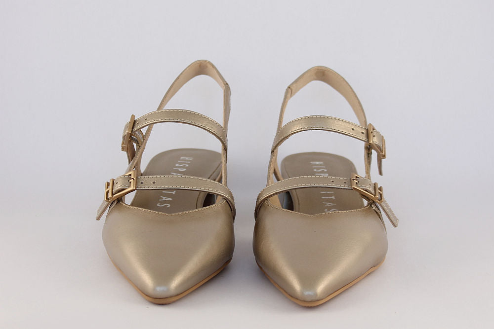 'Granada' Slingback in Soft Gold