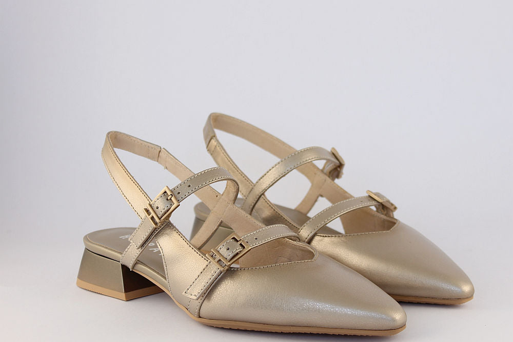 'Granada' Slingback in Soft Gold