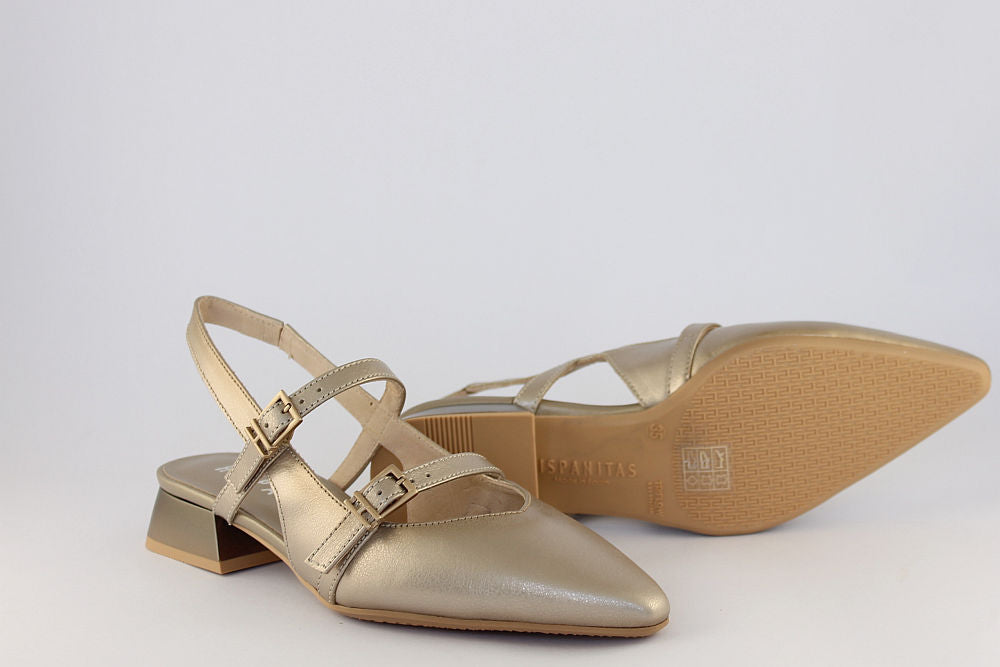 'Granada' Slingback in Soft Gold