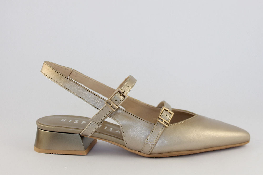 'Granada' Slingback in Soft Gold