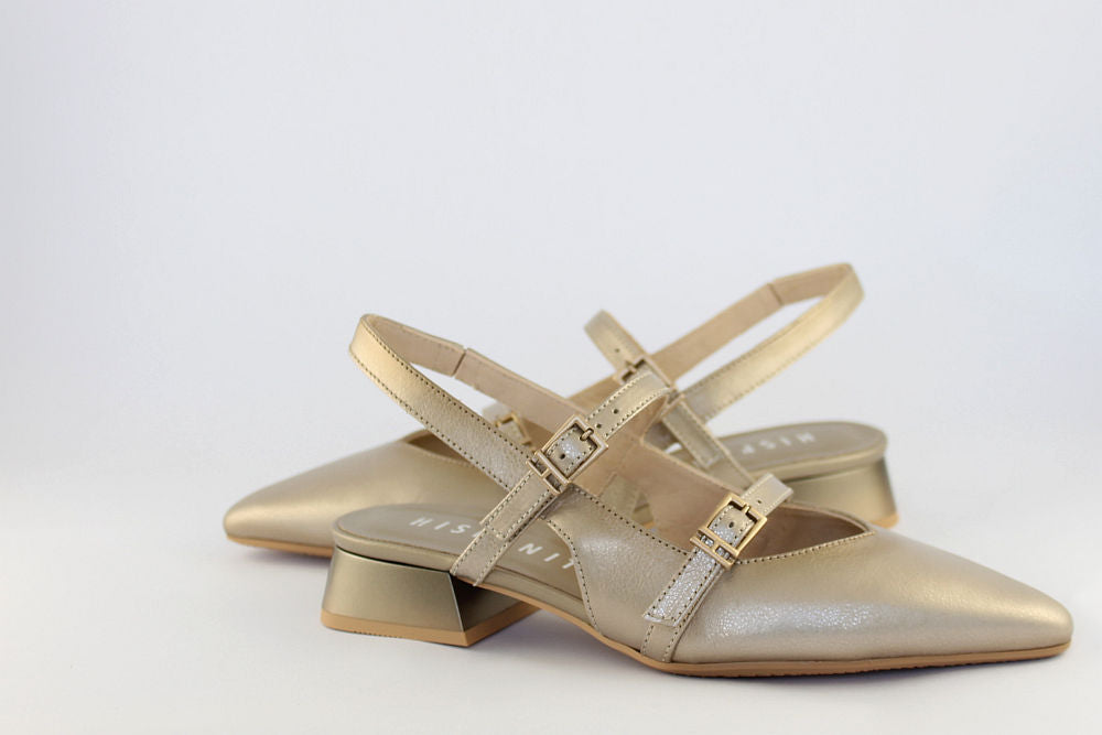 'Granada' Slingback in Soft Gold