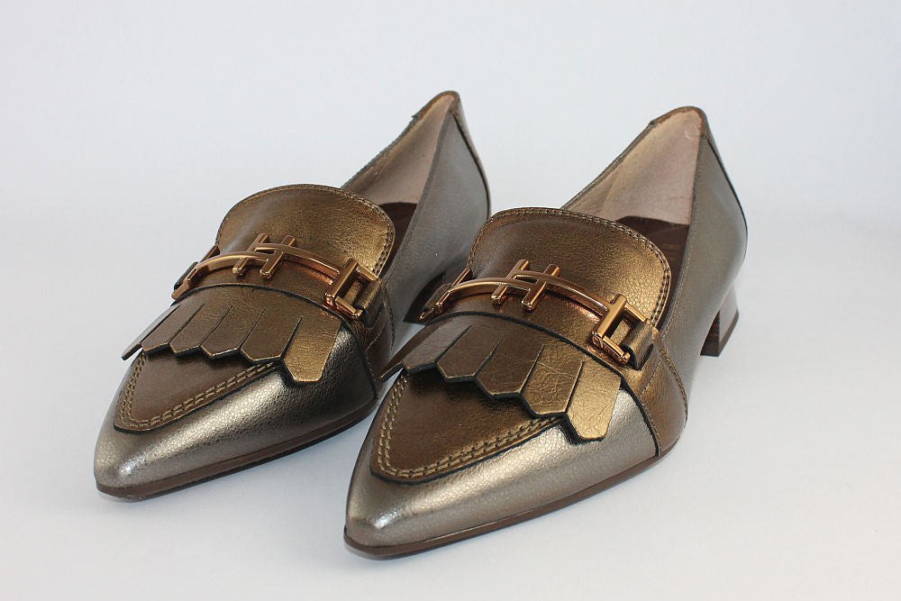 'Dali-Gold' Bronze Pointed Loafer