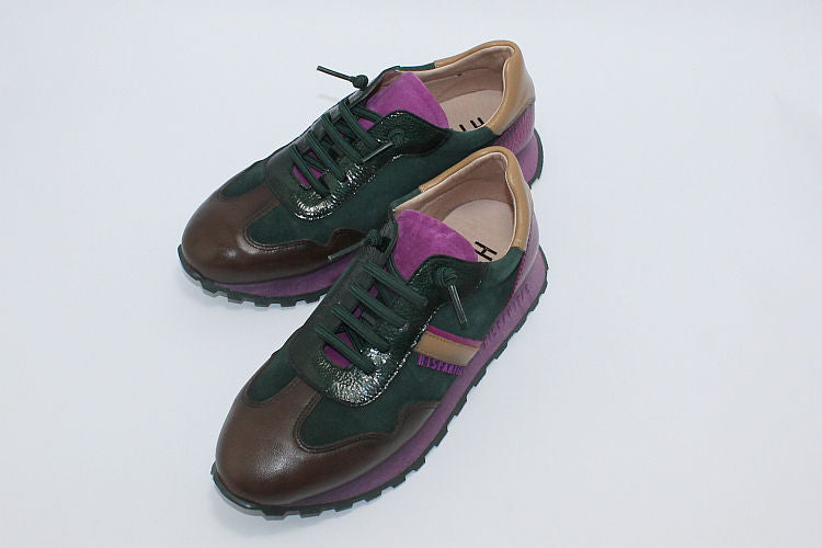 Forest Green and Magenta Trainer