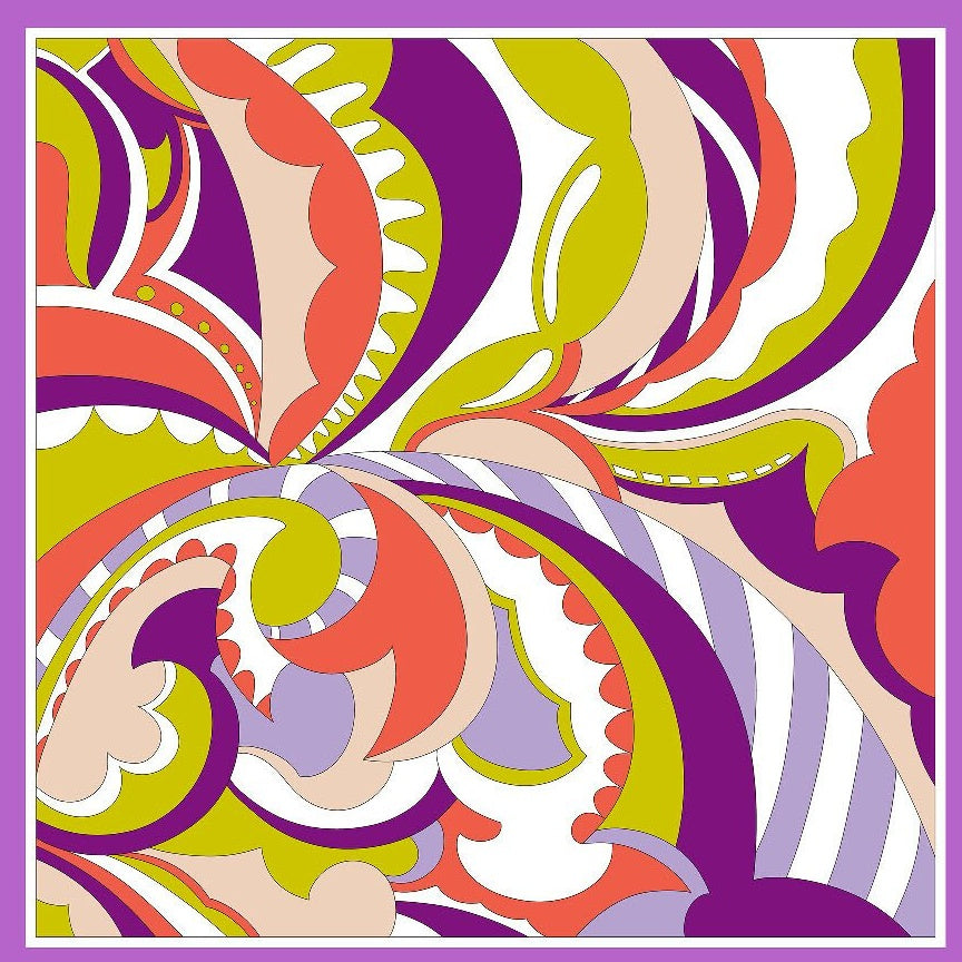 'Pucci' in Purple & Lime
