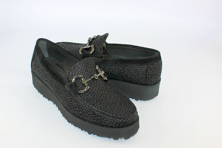 Black sparkly hot sale loafers