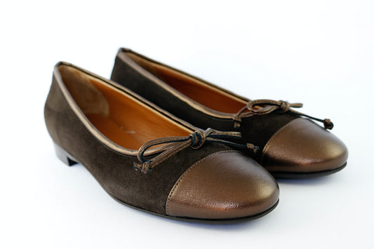 'Arezzo' Brown Ballet Pump