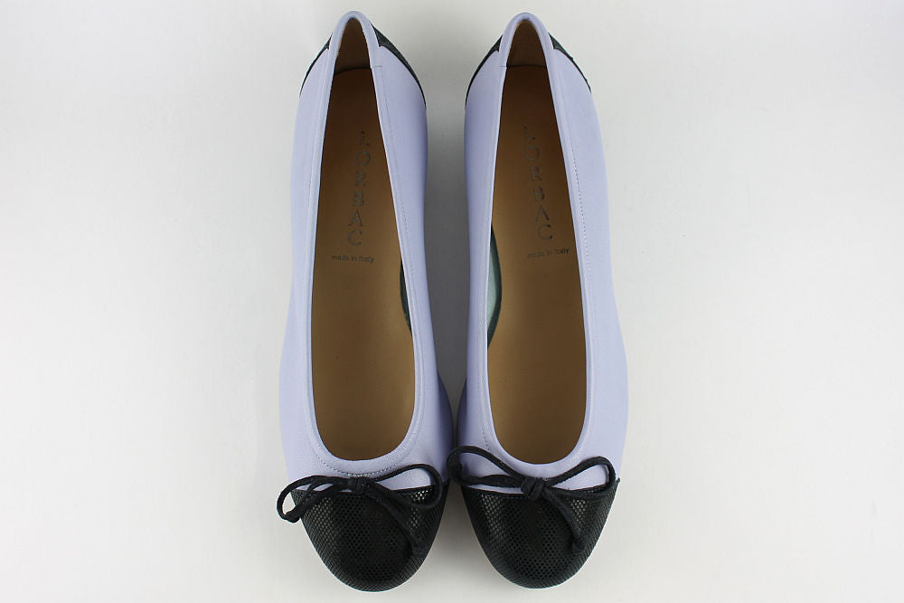 'Livorno' Lavender & Navy Ballet Pump