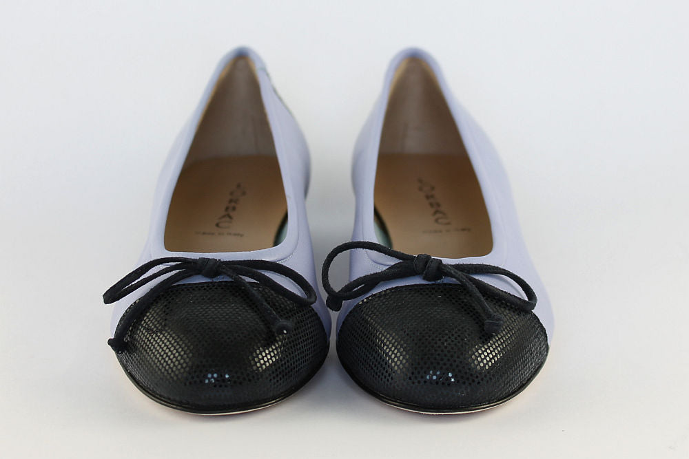 'Livorno' Lavender & Navy Ballet Pump