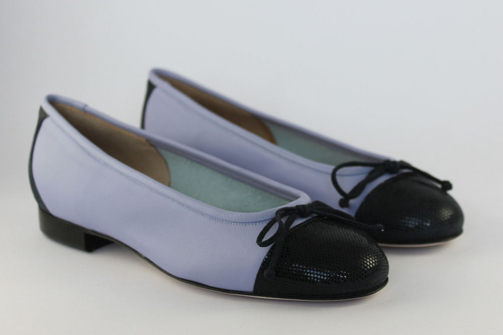 'Livorno' Lavender & Navy Ballet Pump