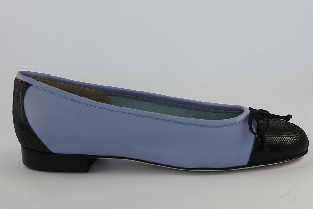 'Livorno' Lavender & Navy Ballet Pump
