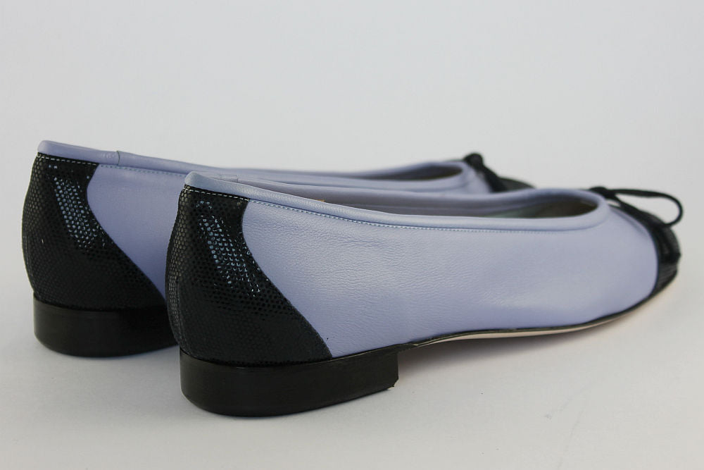 'Livorno' Lavender & Navy Ballet Pump