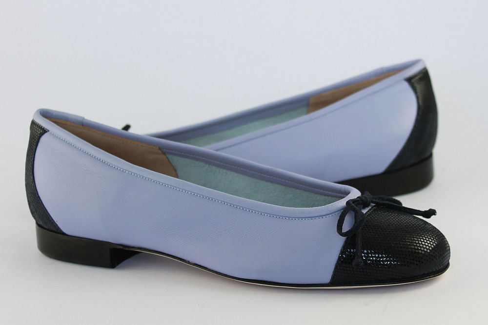 'Livorno' Lavender & Navy Ballet Pump