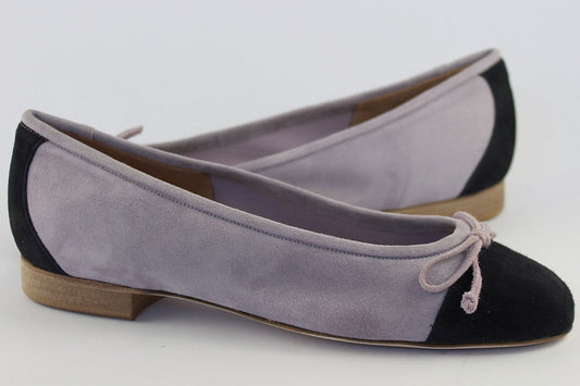 'Salerno' Lilac & Navy Ballet Pump