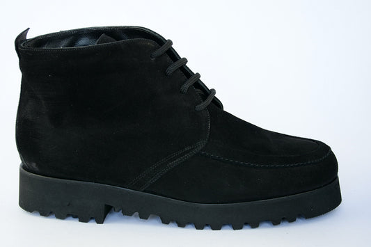 'Trento' Black Suede Lace-Up