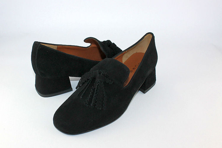 Black Suede Shoe with Tassels