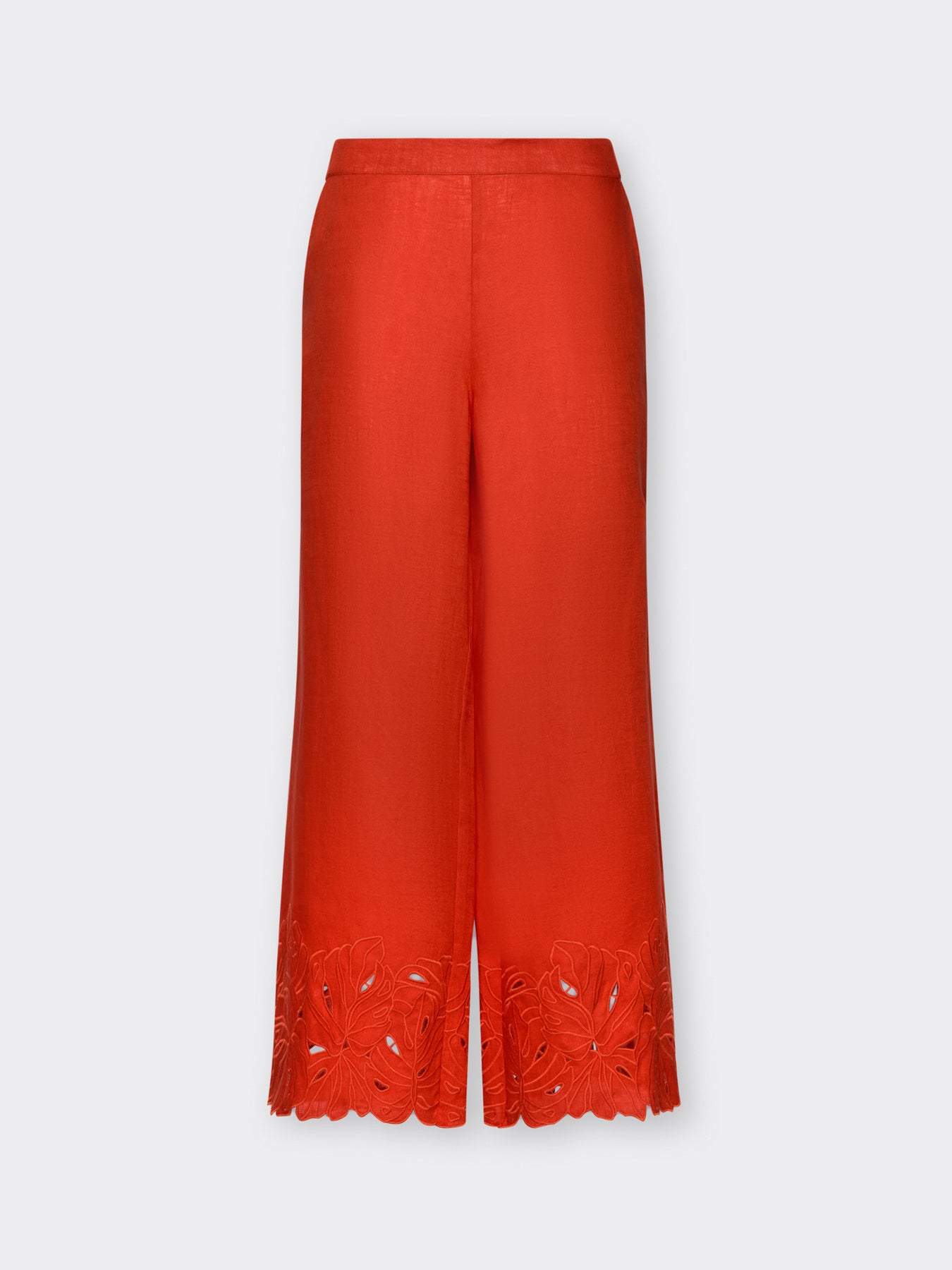 'Titian' Wide Trousers in Burnt Orange