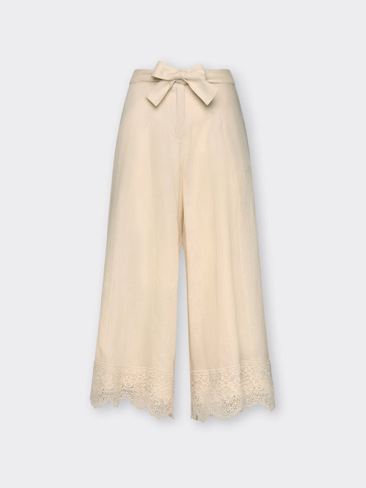 'Botticello' Wide Trousers in Sand