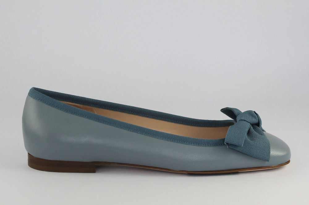 'Puglia' Soft Blue Ballet Pump
