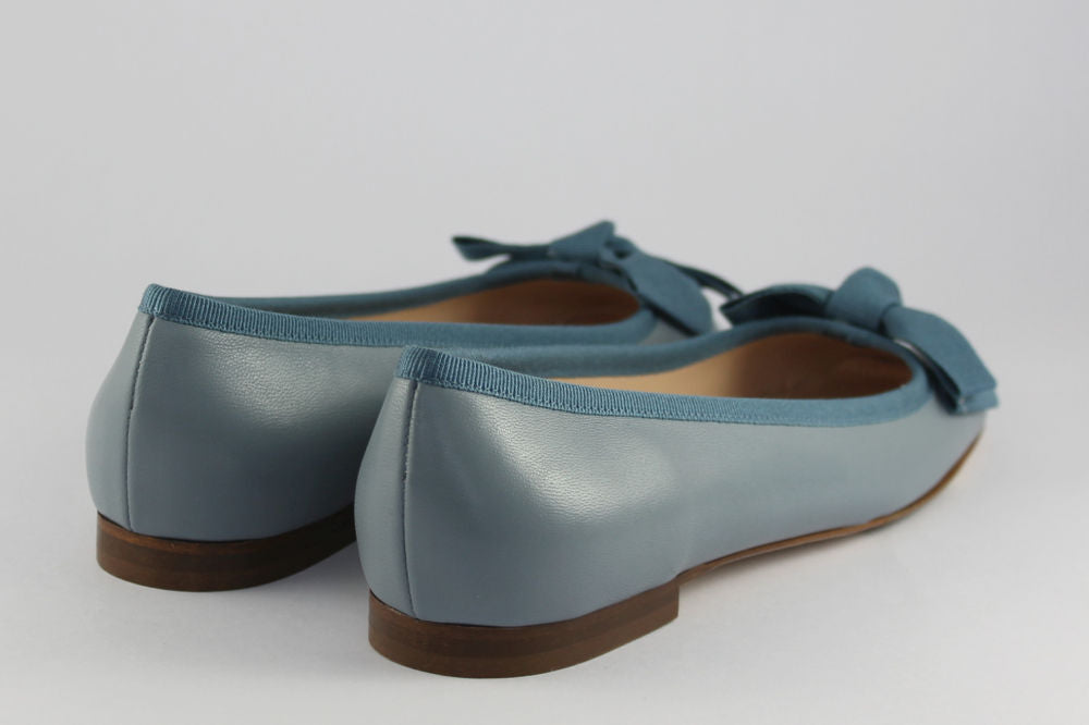 'Puglia' Soft Blue Ballet Pump