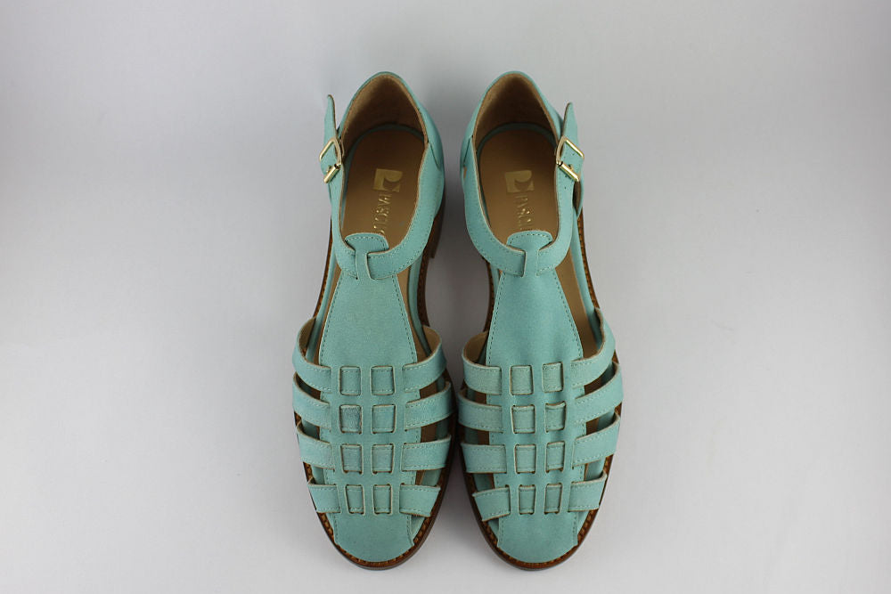 'Sicily' Turquoise Suede Sandal