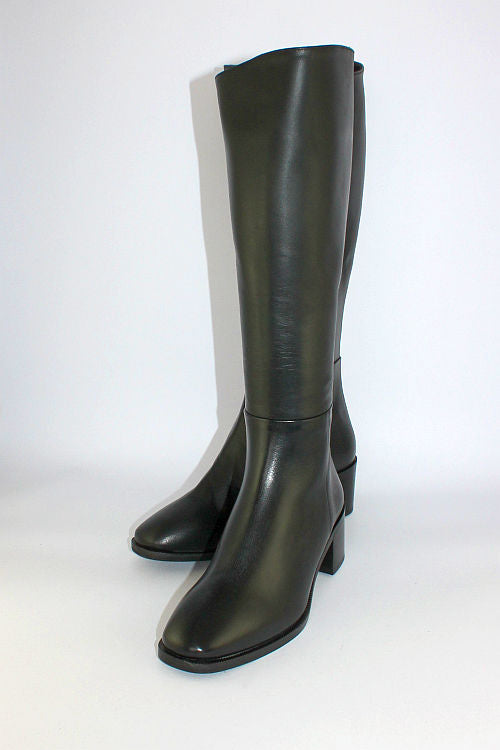 Black Leather Long Boot