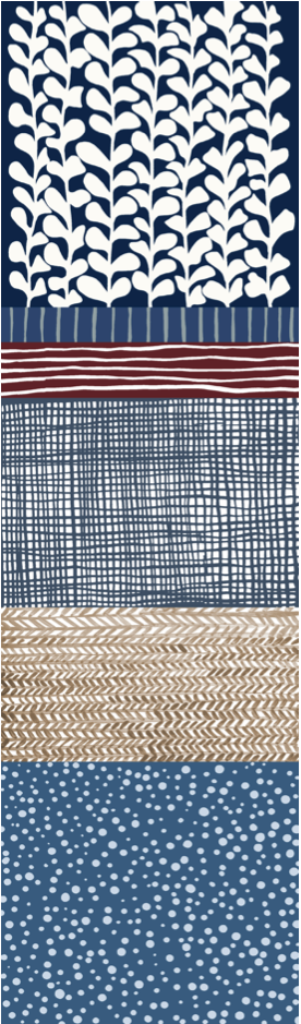 'Tapestry' in Grey & Blue