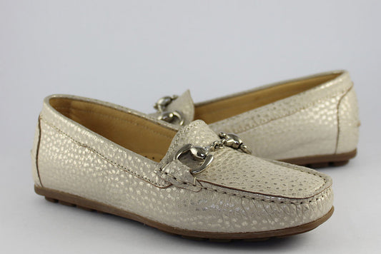 'Gina' Pearl Loafer with Buckle
