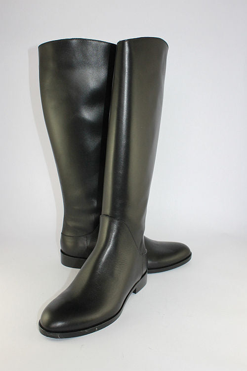 Black Leather Long Boot
