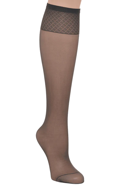 Voilance Satine 15D Knee Highs in Nearly Black