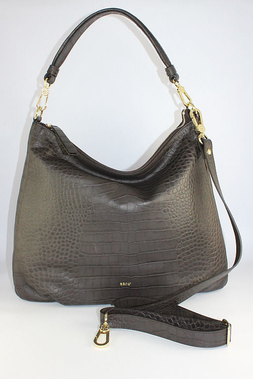 'Judy' Dark Brown Leather Shoulder Bag
