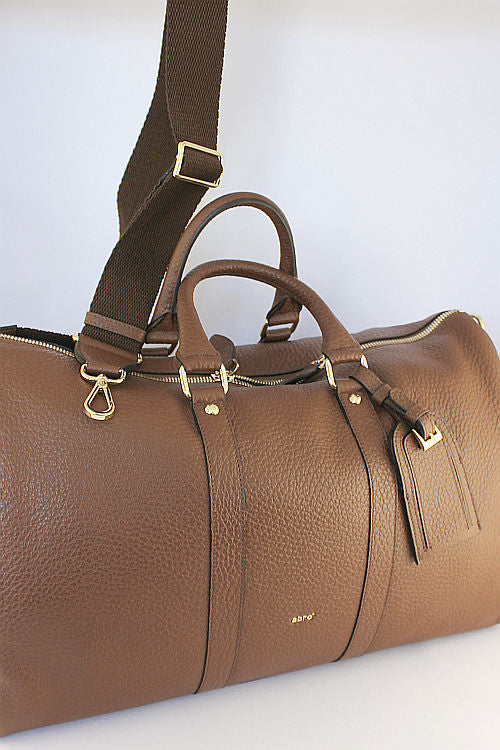 'Anne' Tan Leather Holdall