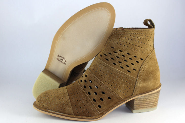 Tan cut out outlet ankle boots