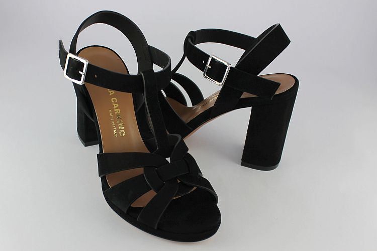 Suede block clearance sandals