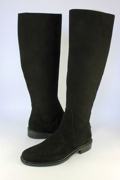 'Stella' Black Suede Long Boots