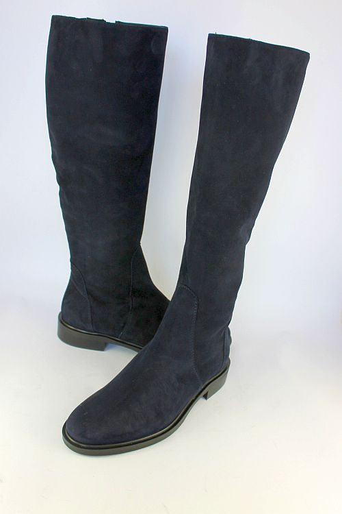 Navy Suede Long Boots