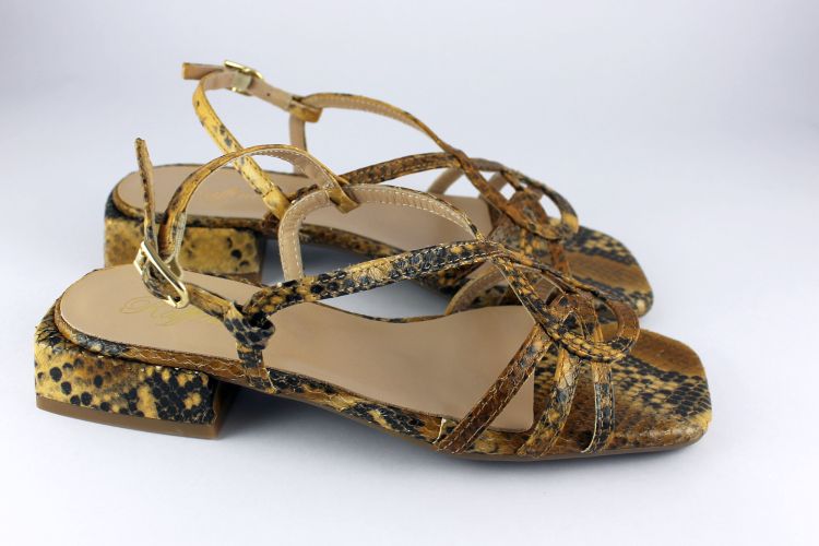 Amber Snakeskin Sandal