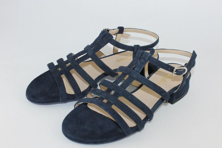 Navy Suede Strappy Sandal