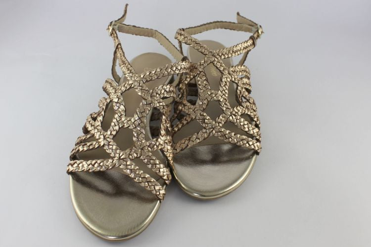 Metallic White Gold Sandal