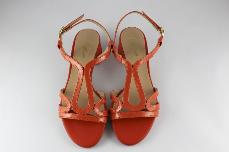 Orange Patent Sandal
