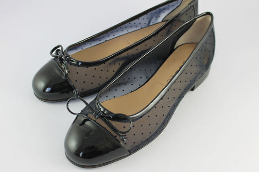 Dark Navy Patent Ballet Pump