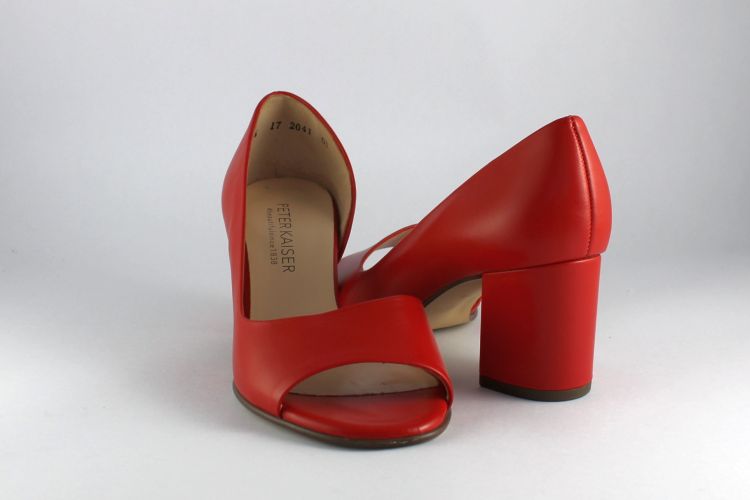 Red best sale peep toes