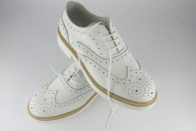 White Leather Brogue