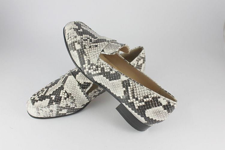 Snake best sale print loafers